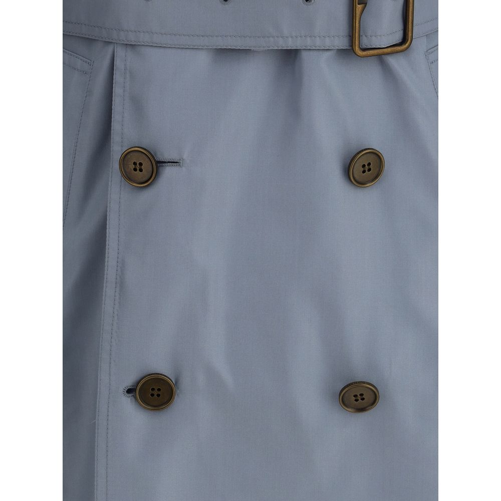 Trench-coat long en soie Burberry