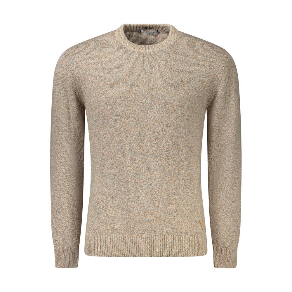 Guess Jeans Beige Cotton Men Sweater by Guess Jeans