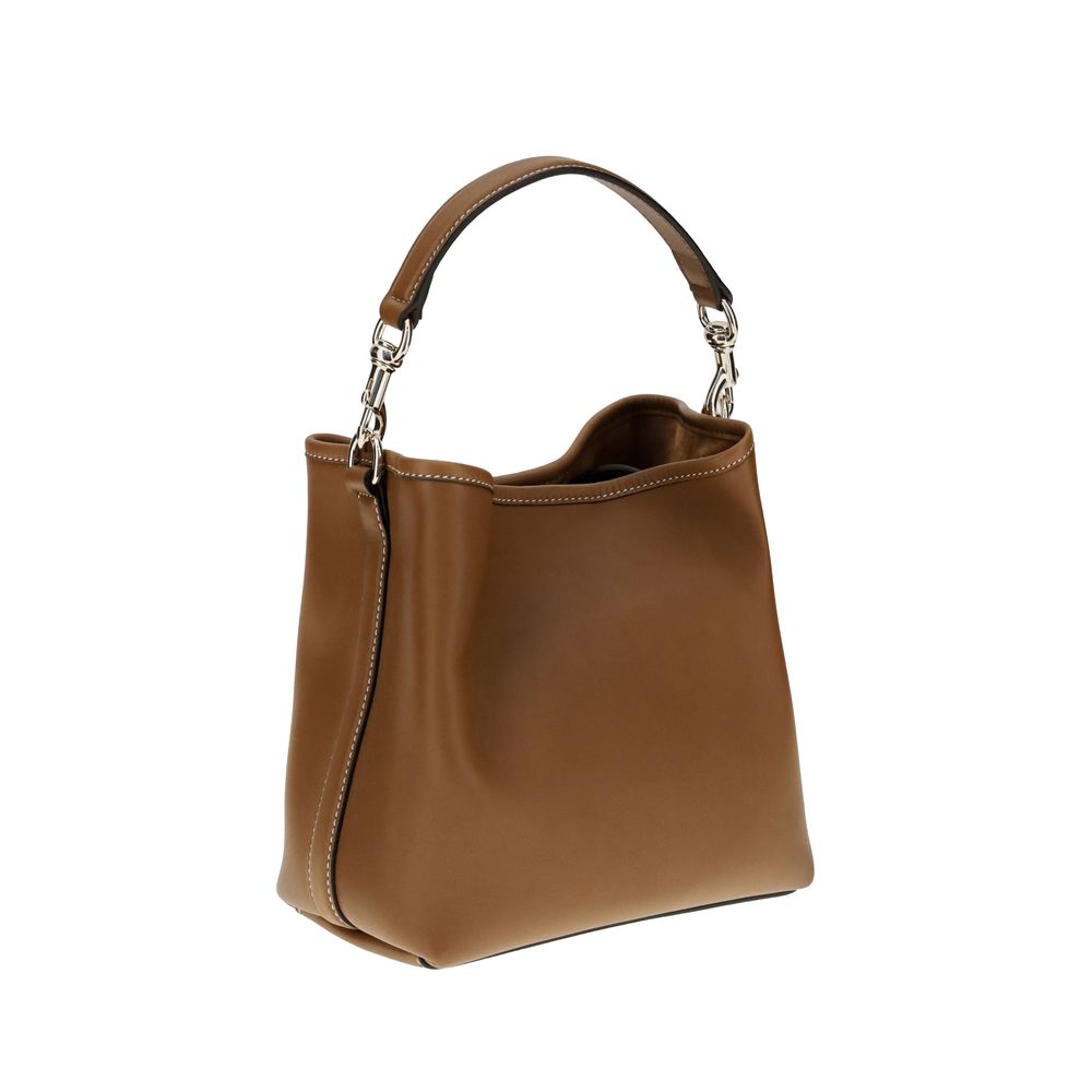 Sac seau en cuir Gucci avec emblème GG
