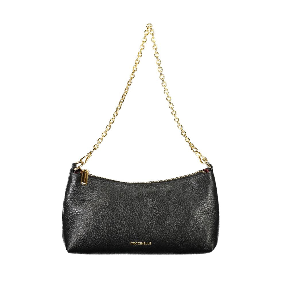 Sac à main en cuir noir Coccinelle