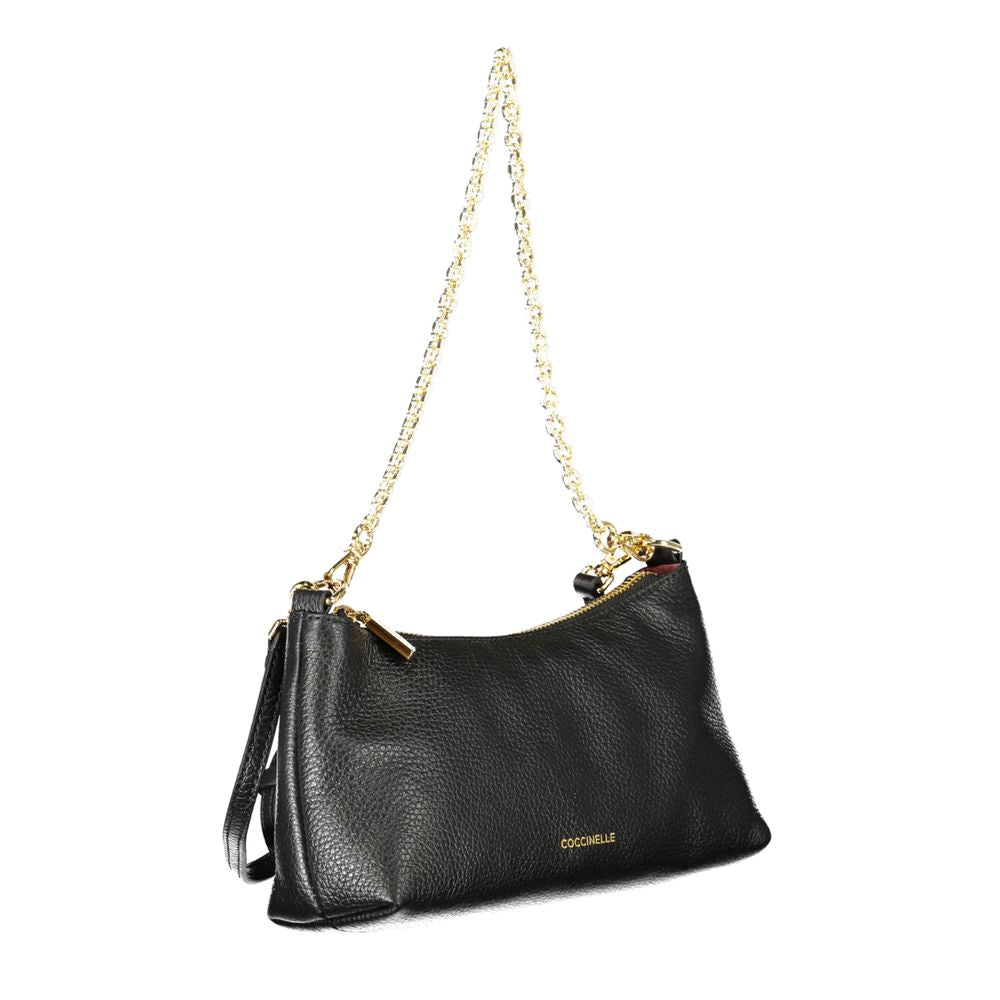 Sac à main en cuir noir Coccinelle