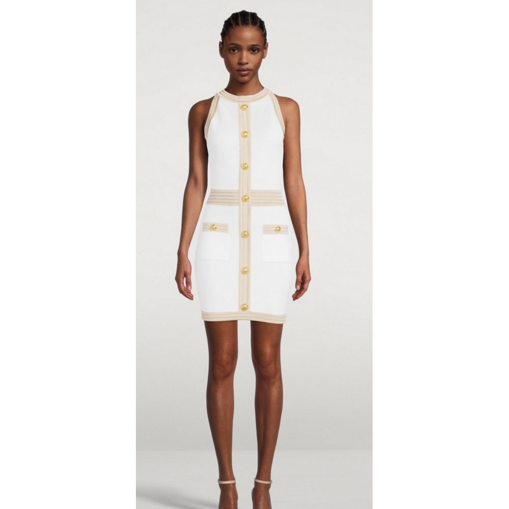Balmain White Viscose Women's Dress by Balmain