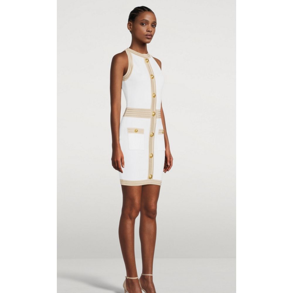 Balmain White Viscose Women's Dress by Balmain