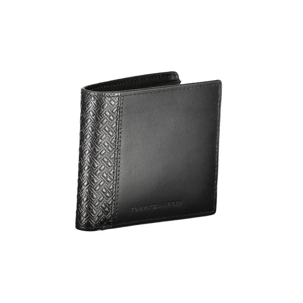 Portefeuille homme en cuir noir Tommy Hilfiger