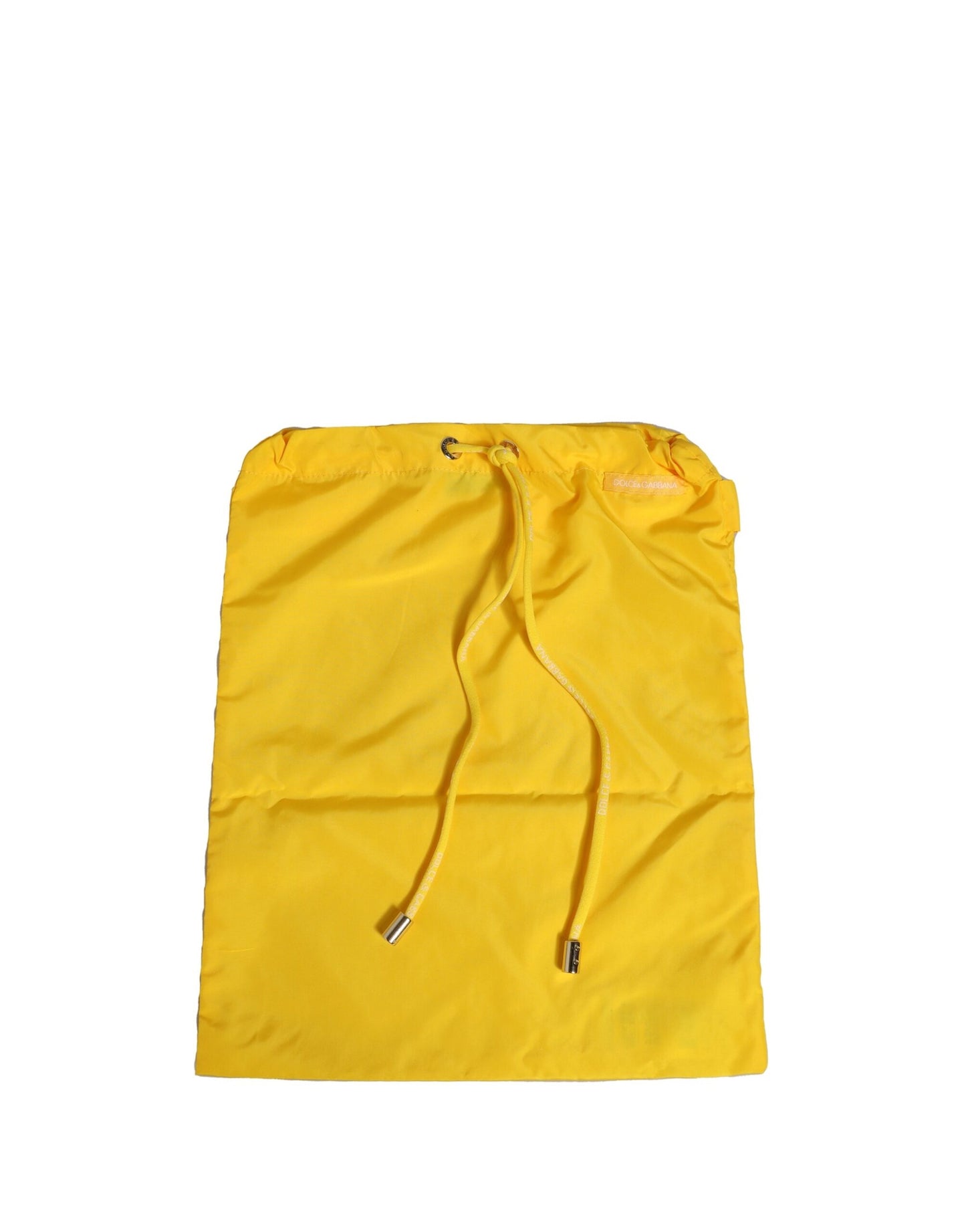 Maillot de bain slip de plage Dolce & Gabbana à ceinture jaune et logo