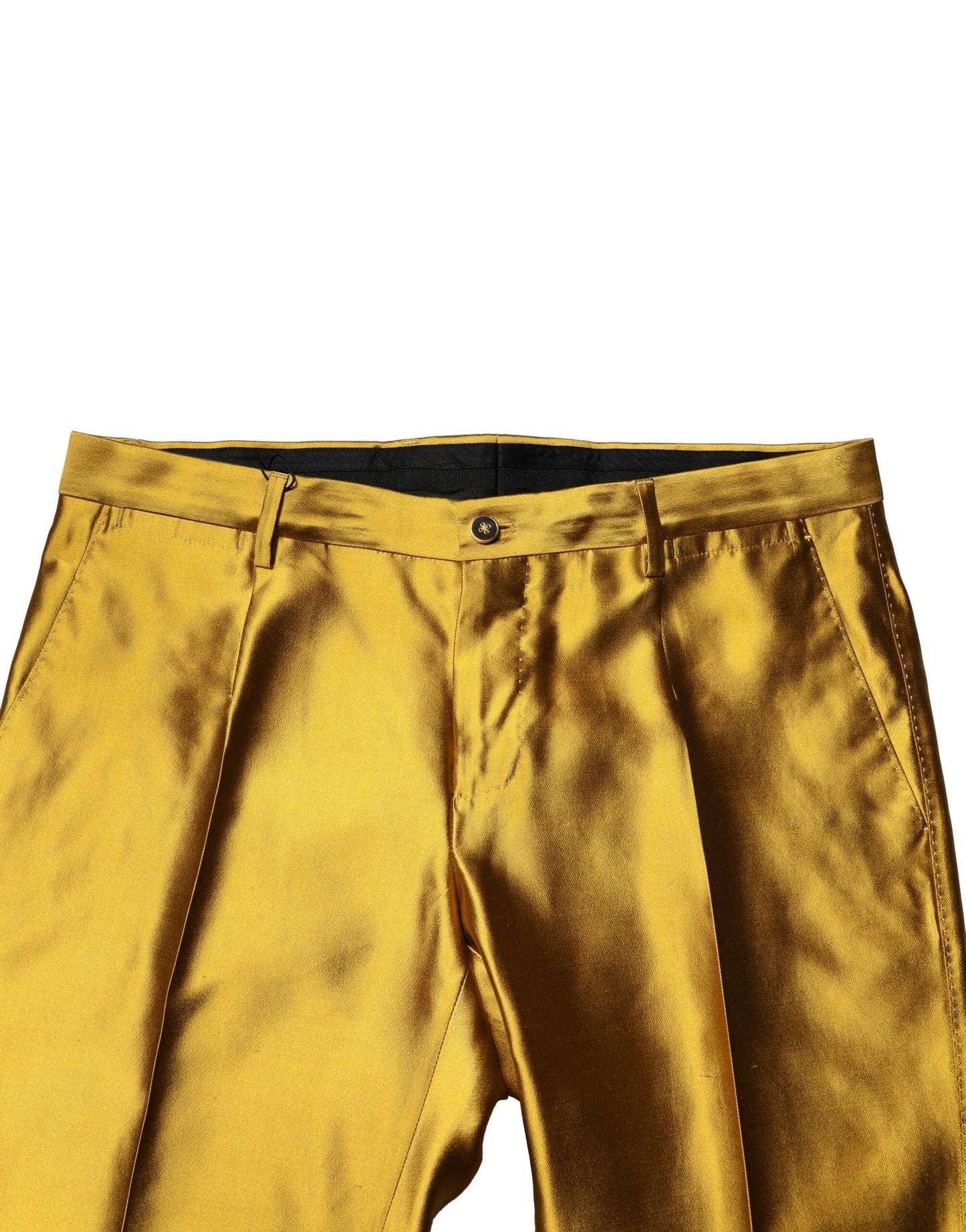 Pantalon fuselé en soie jaune Dolce & Gabbana pour homme