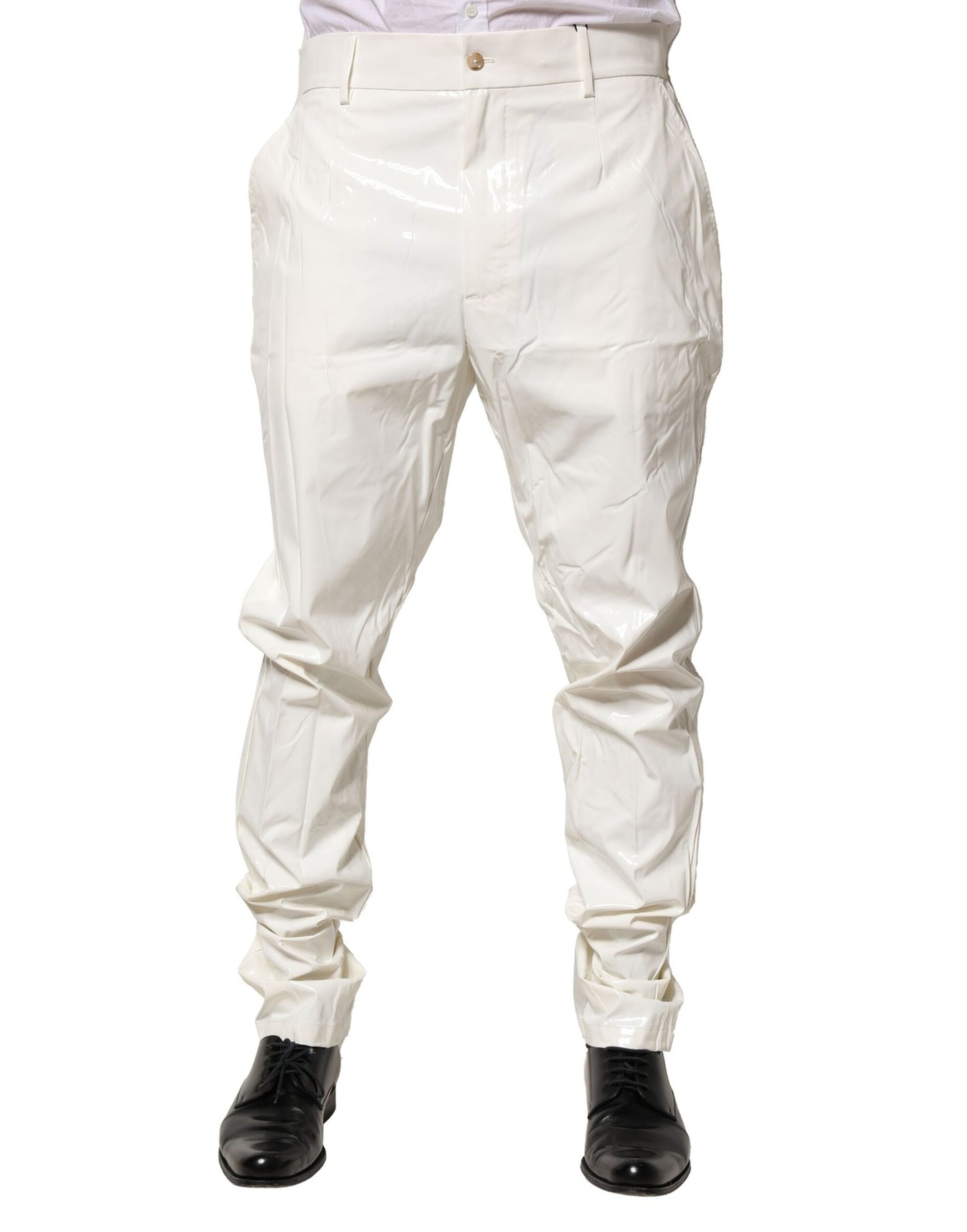 Pantalon fuselé en nylon blanc Dolce & Gabbana pour homme
