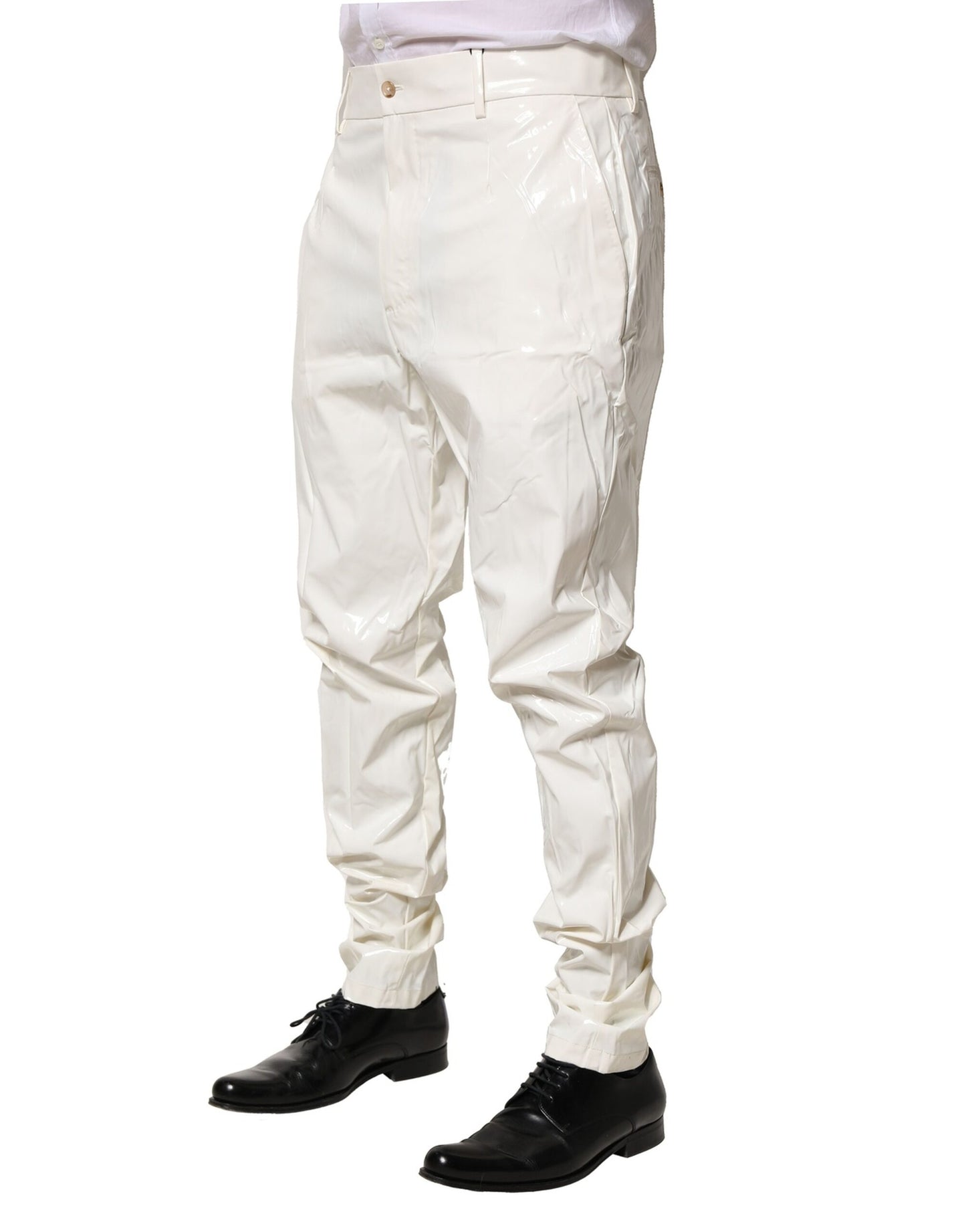 Pantalon fuselé en nylon blanc Dolce & Gabbana pour homme