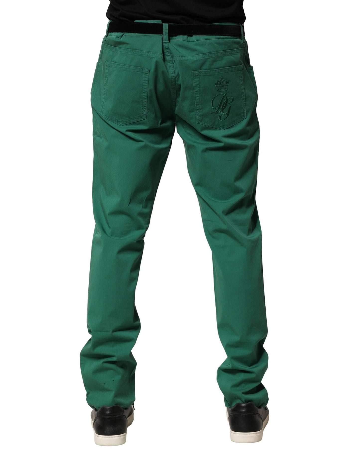 Jean skinny en coton stretch vert Dolce & Gabbana pour homme