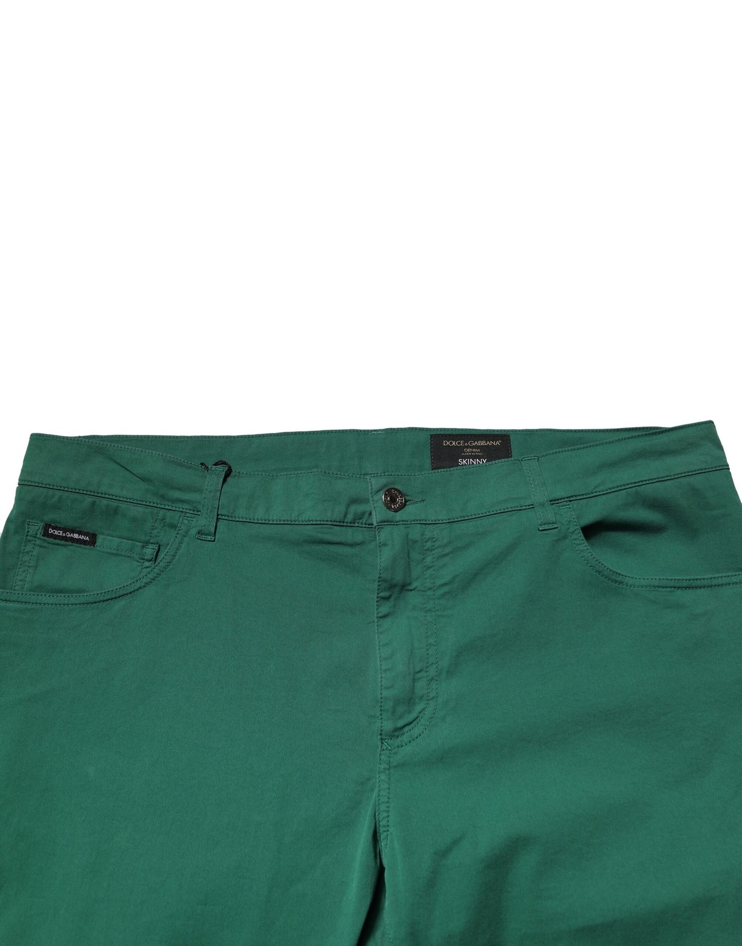 Jean skinny en coton stretch vert Dolce & Gabbana pour homme
