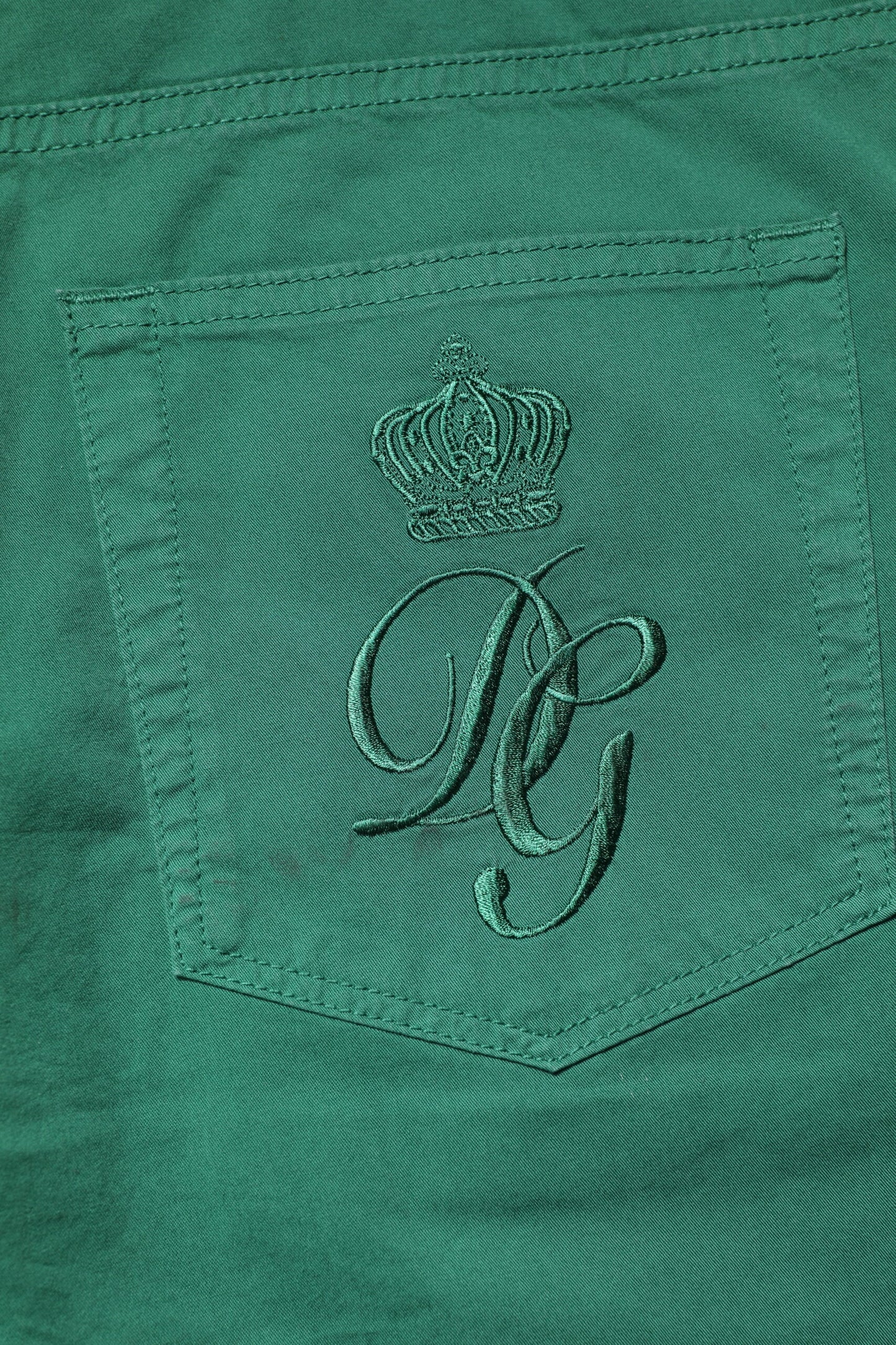 Jean skinny en coton stretch vert Dolce & Gabbana pour homme