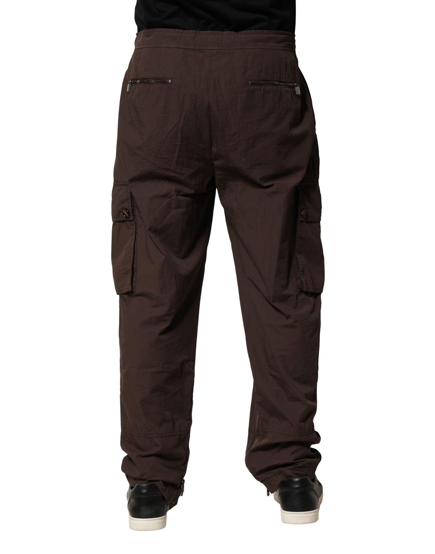 Pantalon de jogging cargo en coton marron Dolce & Gabbana pour homme