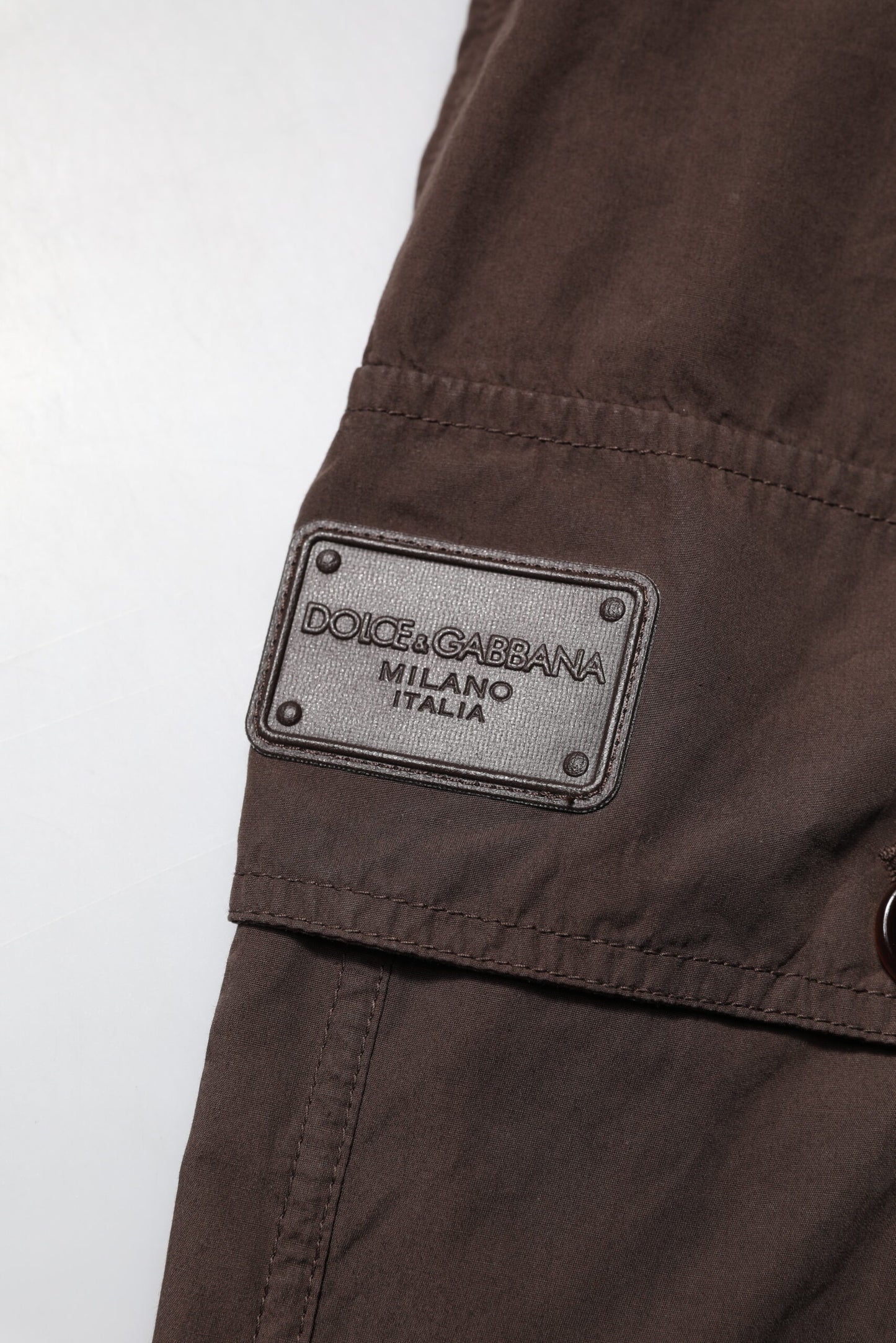 Pantalon de jogging cargo en coton marron Dolce & Gabbana pour homme