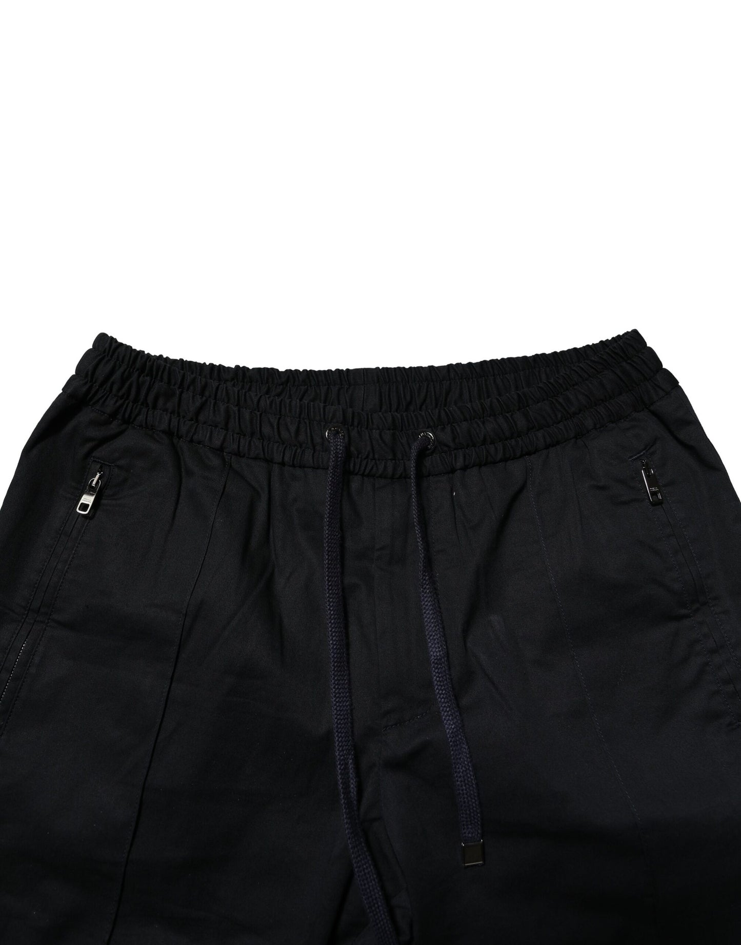 Pantalon de jogging taille moyenne en coton noir Dolce & Gabbana