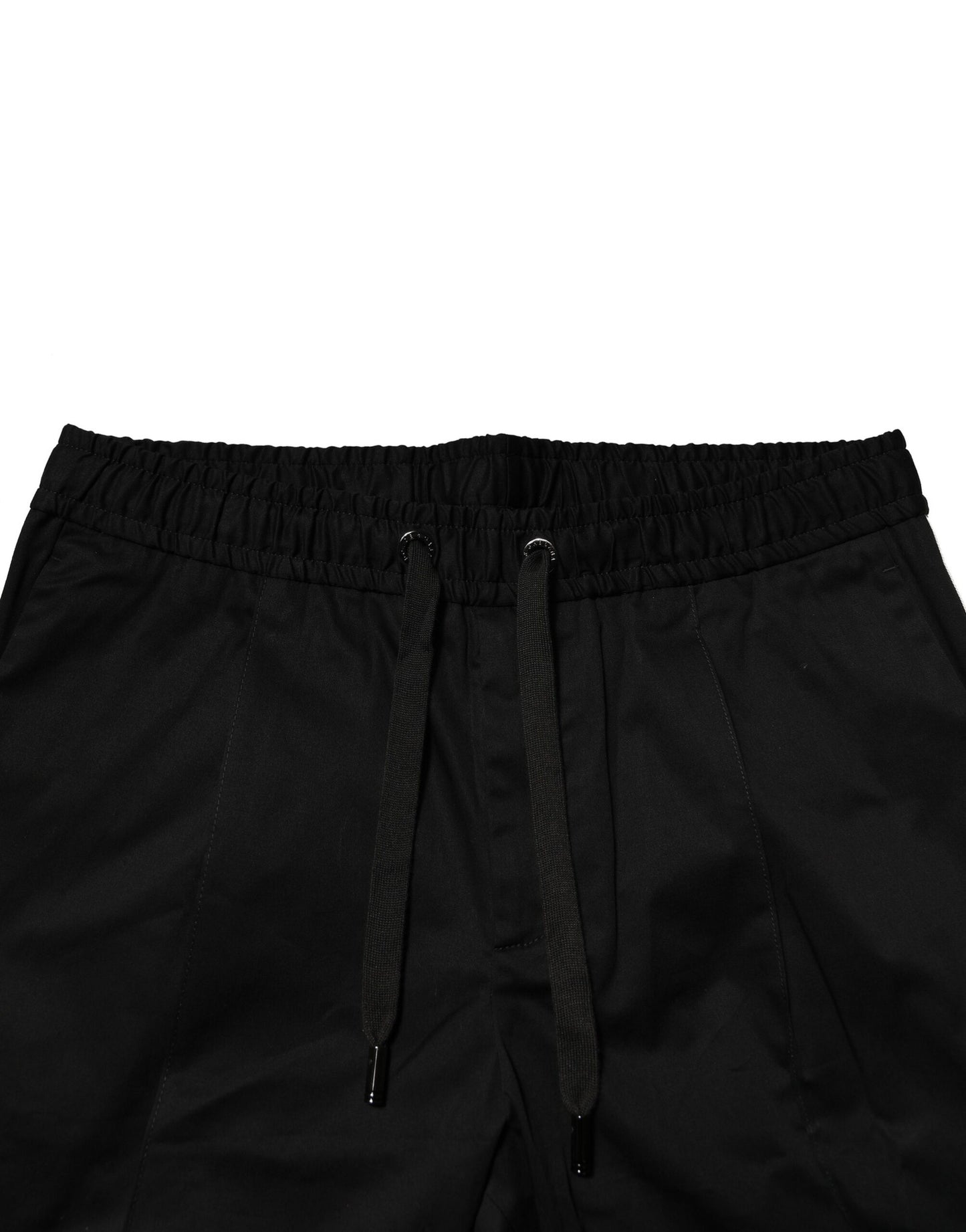 Pantalon de jogging taille moyenne en coton noir Dolce & Gabbana