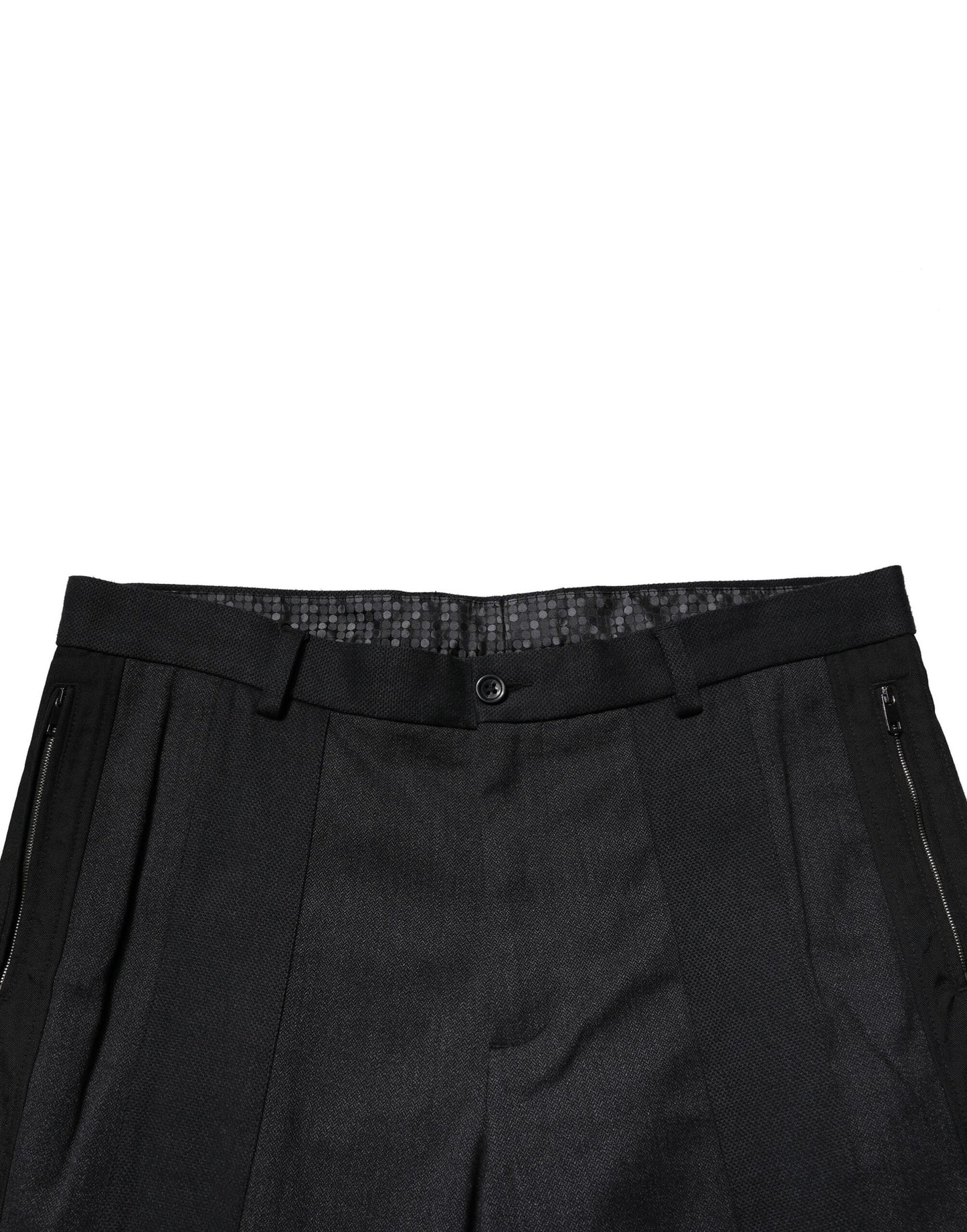Pantalon slim habillé en coton noir Dolce & Gabbana