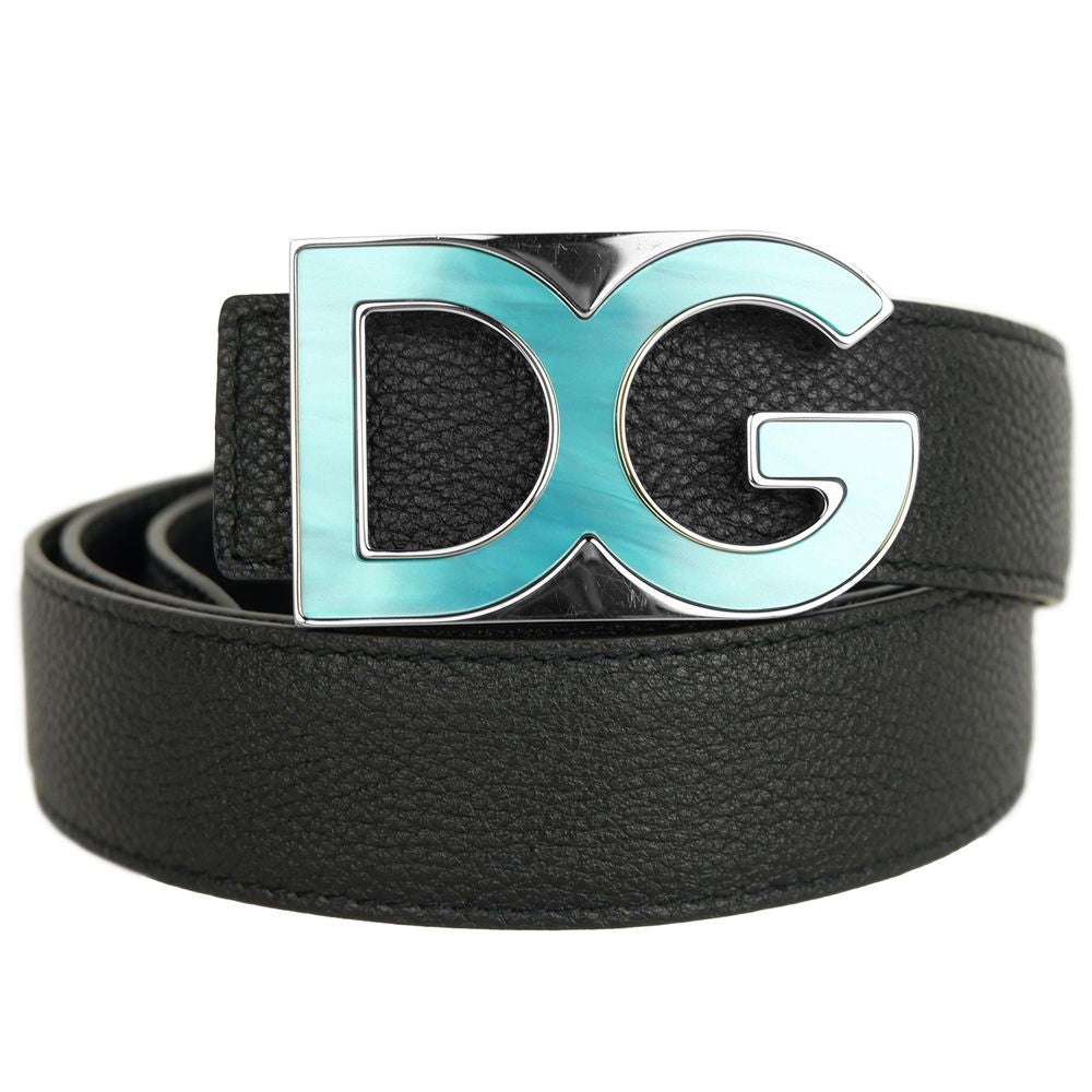 Ceinture Dolce & Gabbana en cuir de veau noir pour femme
