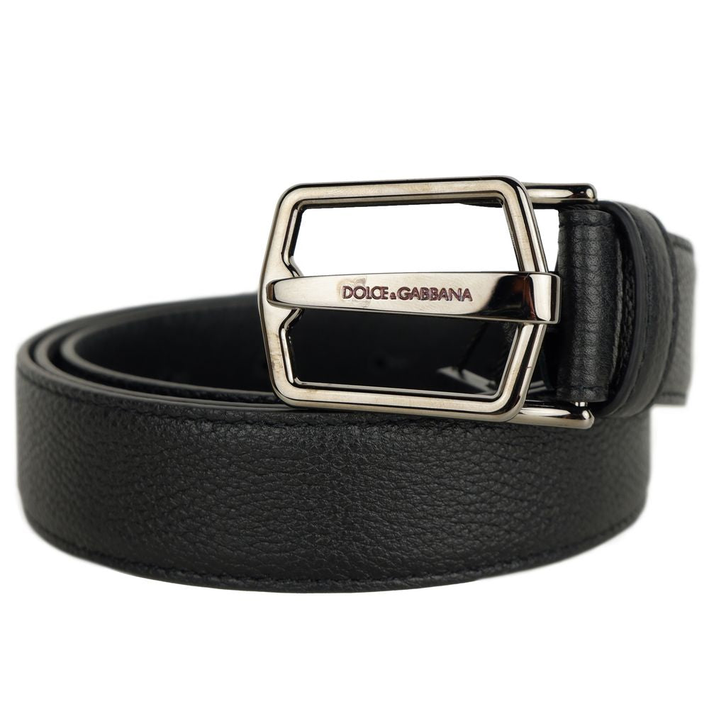 Ceinture en cuir de veau noir Dolce & Gabbana
