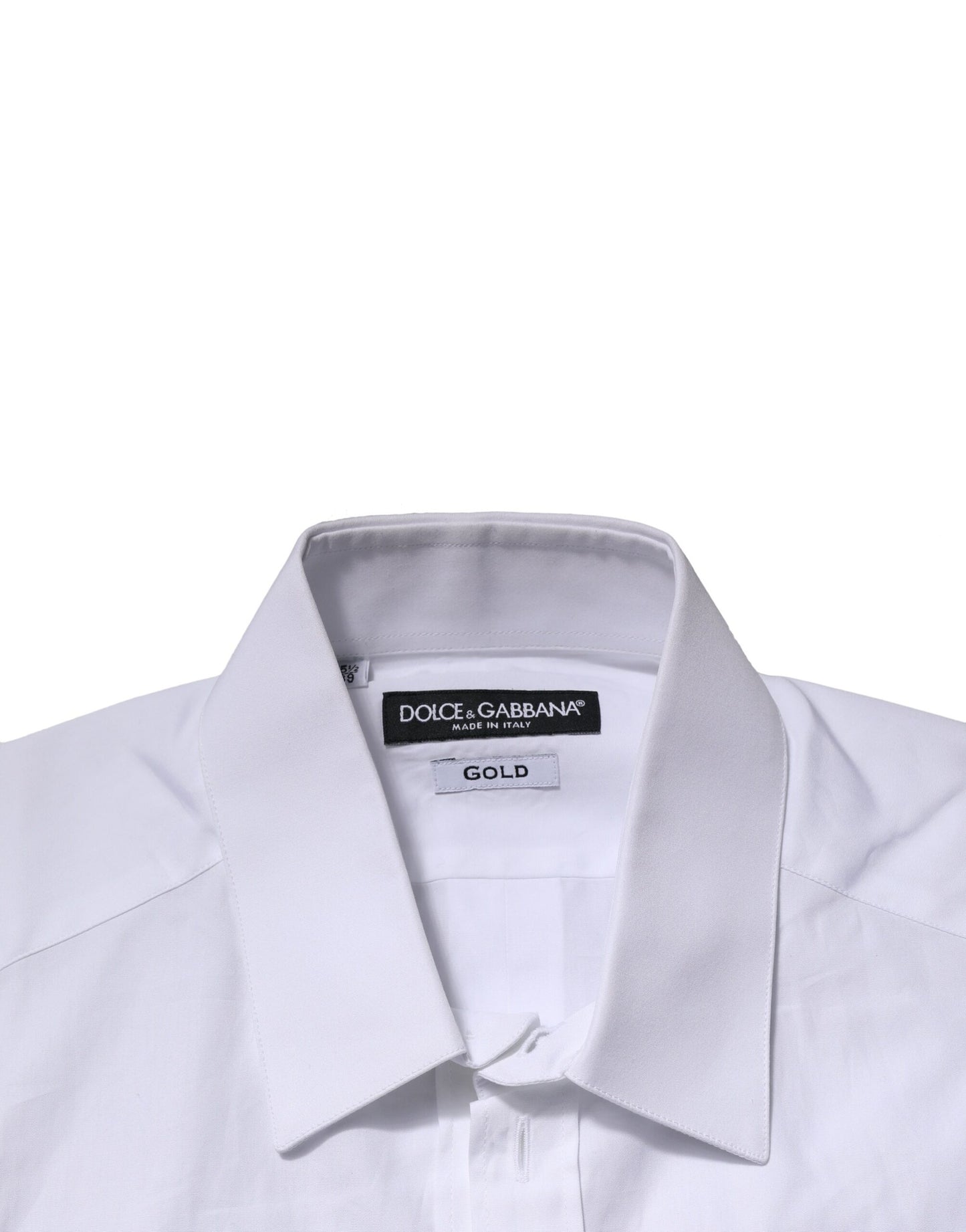 Dolce & Gabbana White Cotton GOLD Short Sleeves Casual Shirt by Dolce & Gabbana