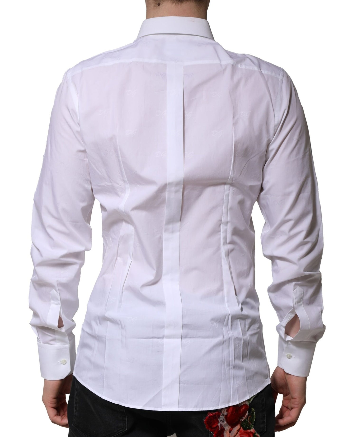 Dolce & Gabbana White GOLD Long Sleeves Dress Formal Shirt by Dolce & Gabbana