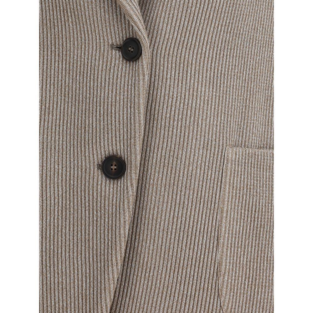 Brunello Cucinelli Ribbed design lurex Jacket
