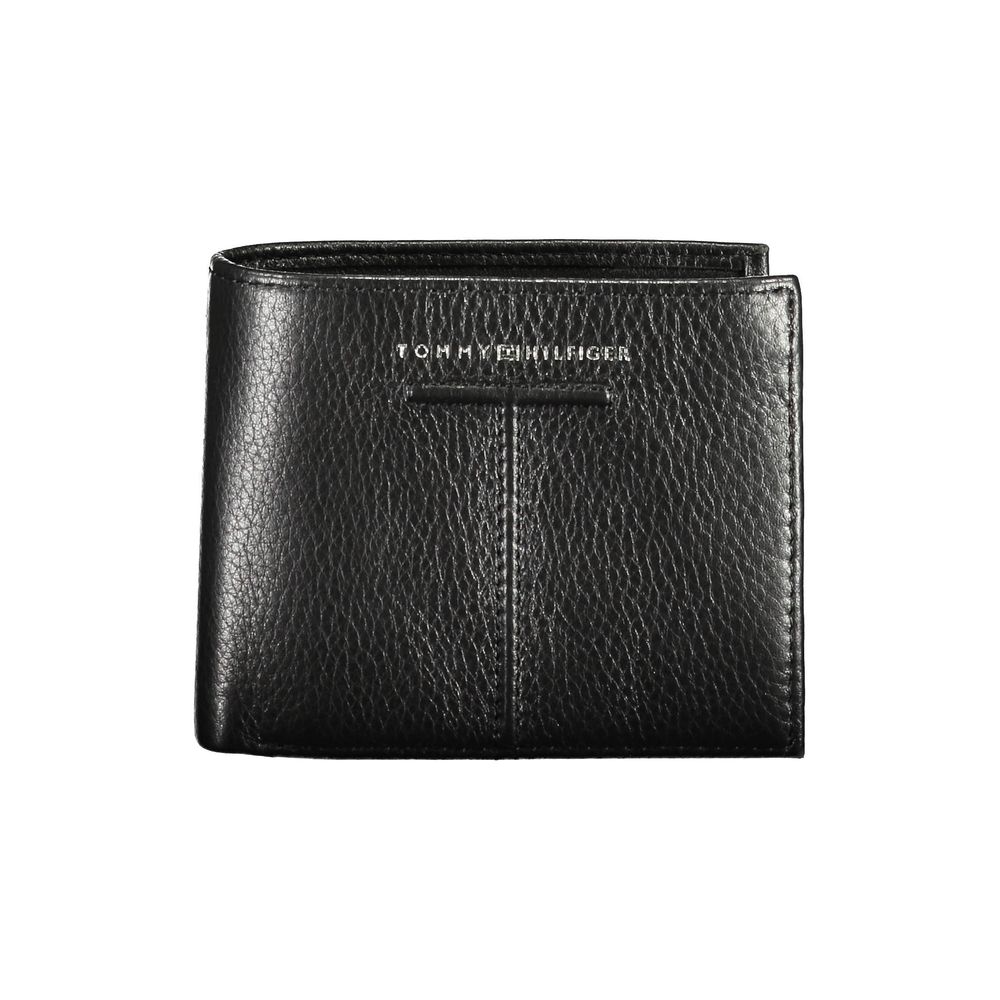 Portefeuille homme en cuir noir Tommy Hilfiger