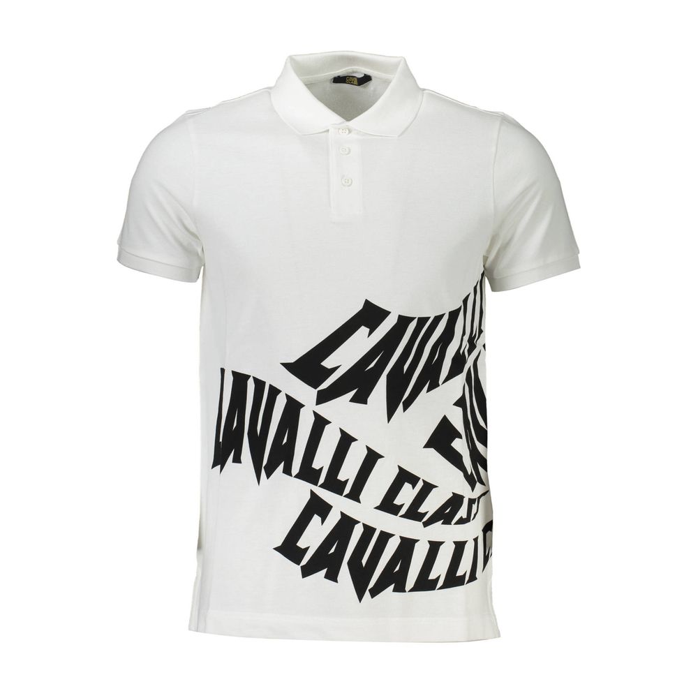 Polo Cavalli Class en coton blanc pour homme