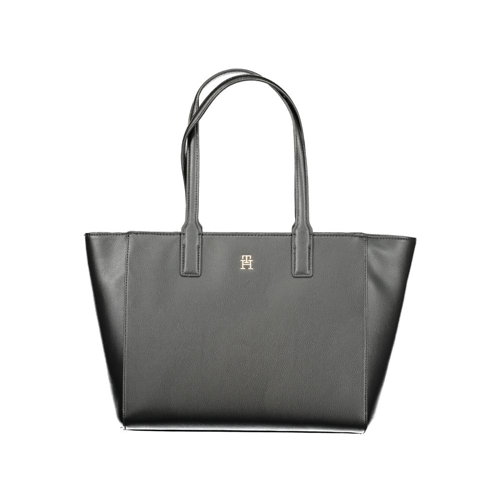 Sac à main Tommy Hilfiger noir en polyester recyclé pour femme