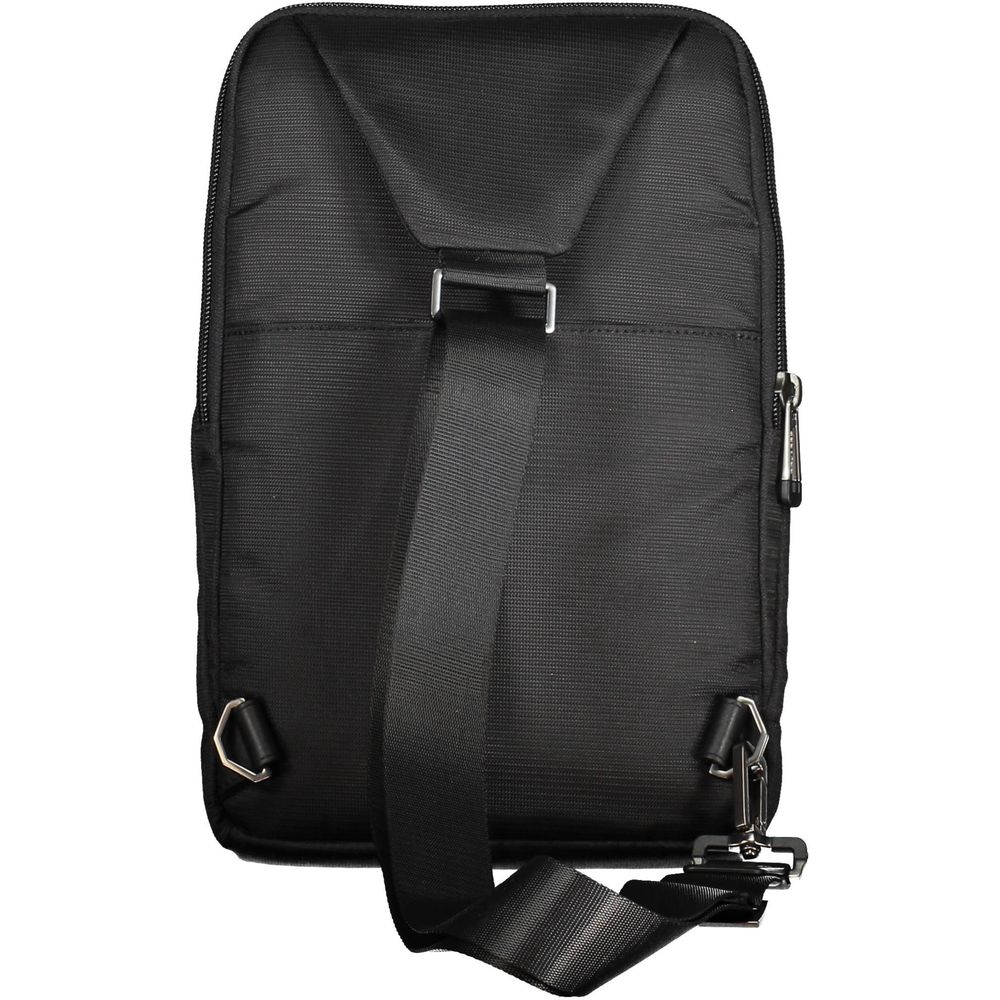 Sac bandoulière homme Piquadro en polyéthylène recyclé noir