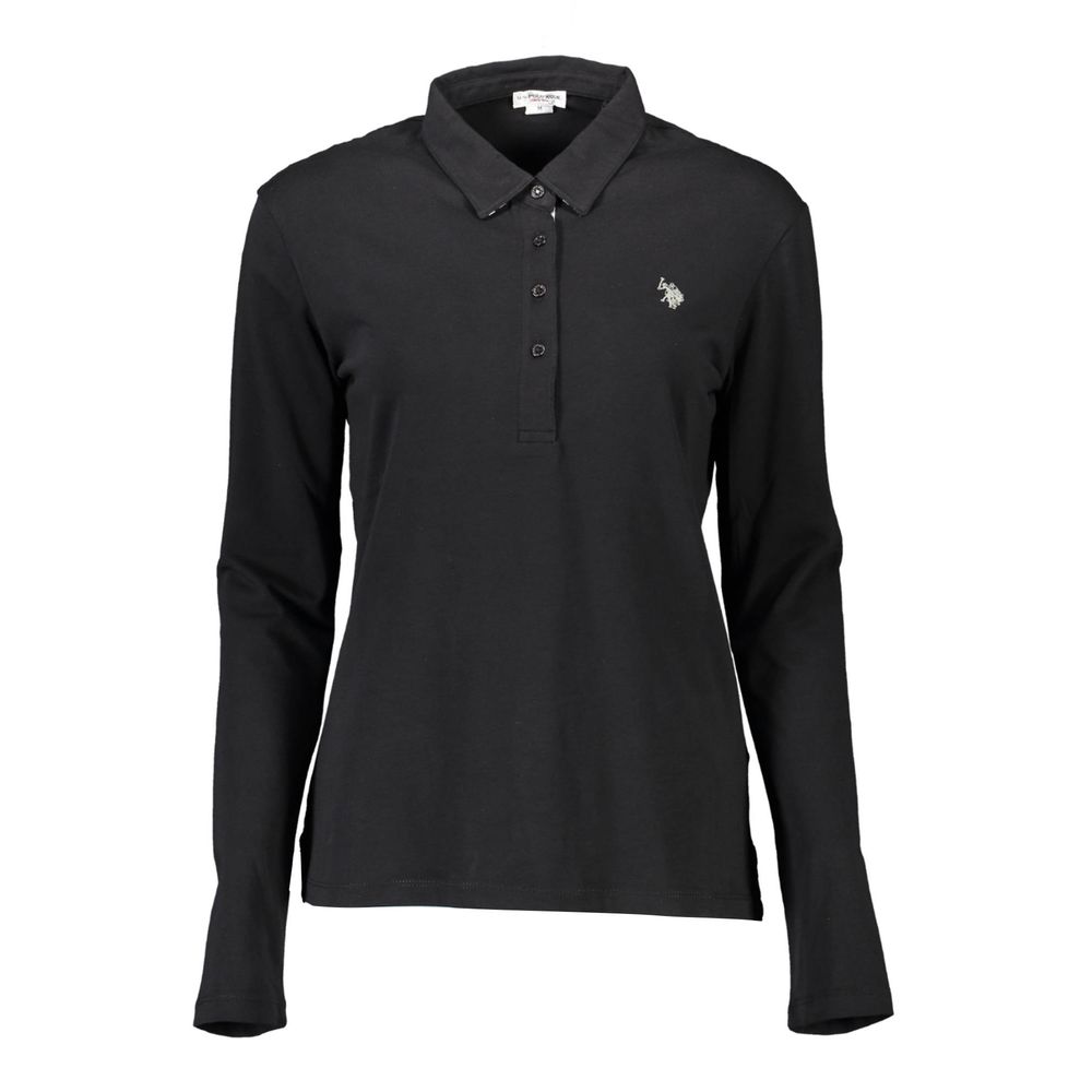 Polo noir en coton pour femme U.S. POLO ASSN.