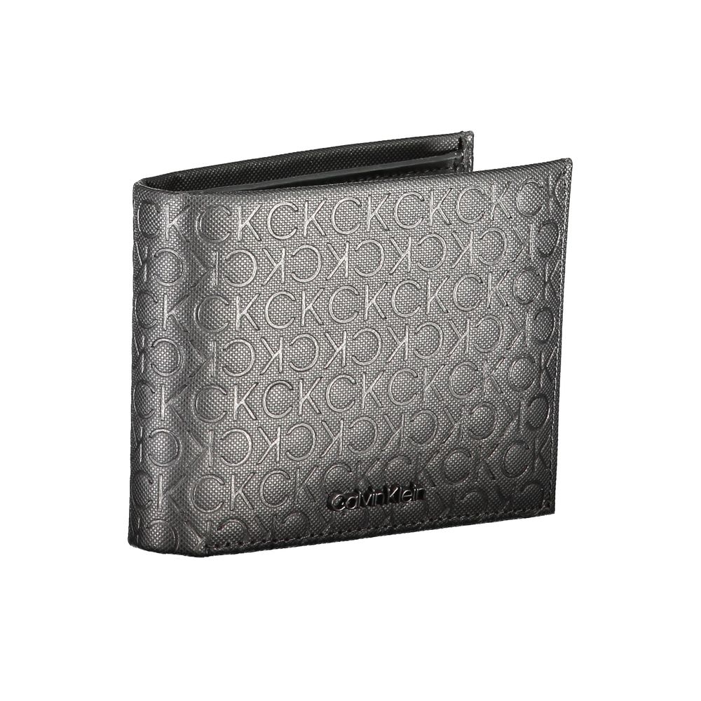 Portefeuille en cuir noir Calvin Klein