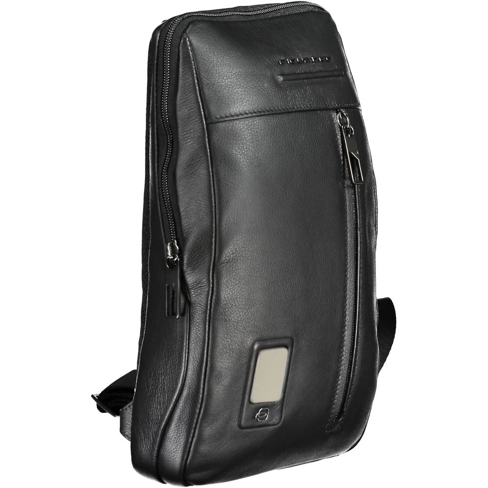 Sac à bandoulière Piquadro en cuir noir pour homme