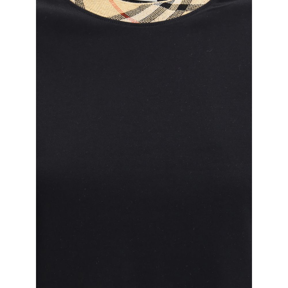 T-shirt ras du cou à carreaux Burberry