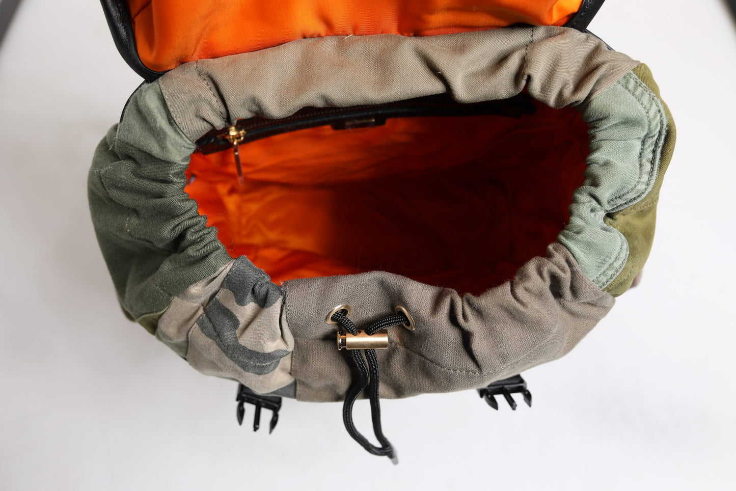 Sac à dos de voyage militaire patchwork vert Dolce & Gabbana