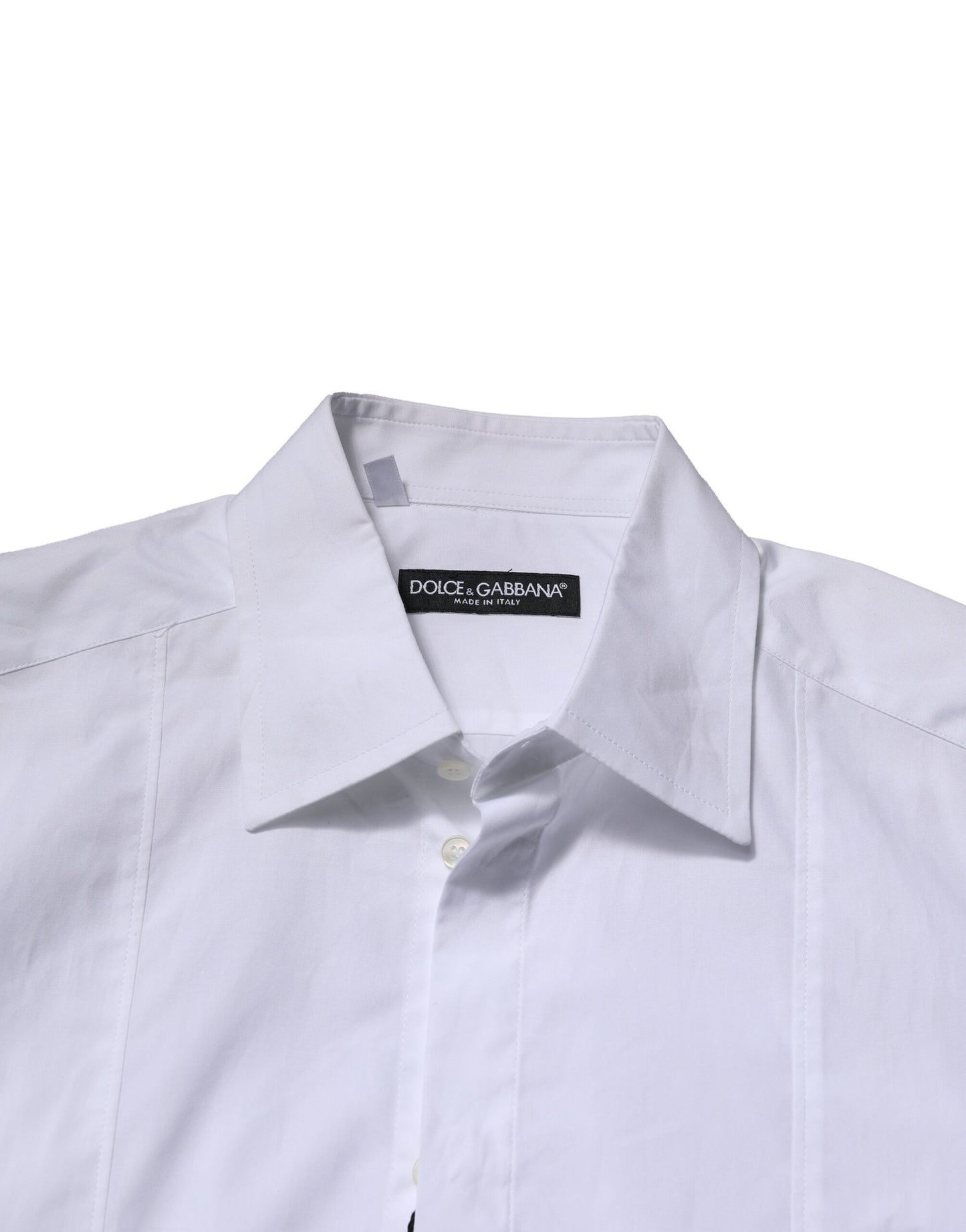 Dolce & Gabbana White Cotton Short Sleeves Men Formal Shirt by Dolce & Gabbana