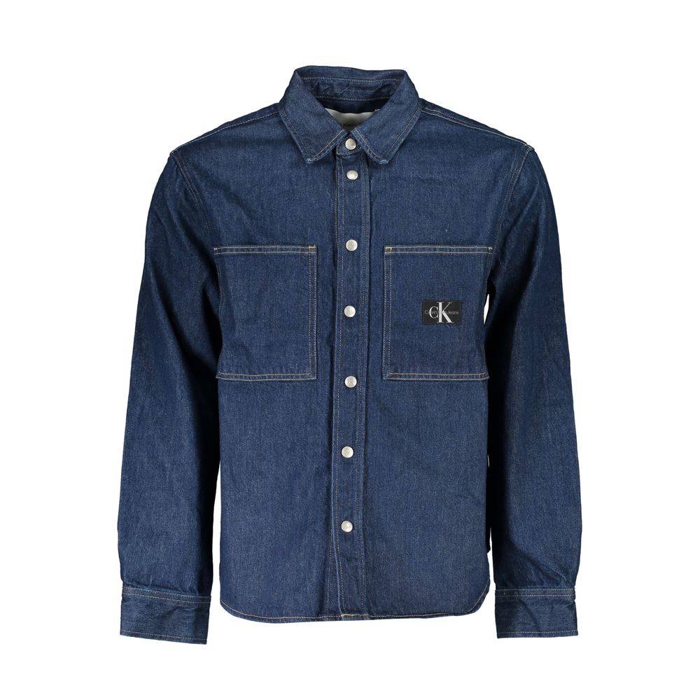 Calvin Klein Classic Blue Cotton Denim Jacket by Calvin Klein