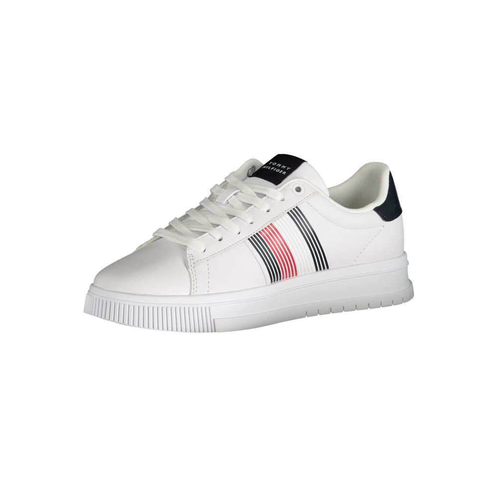 Tommy Hilfiger White Polyester Sneaker by Tommy Hilfiger