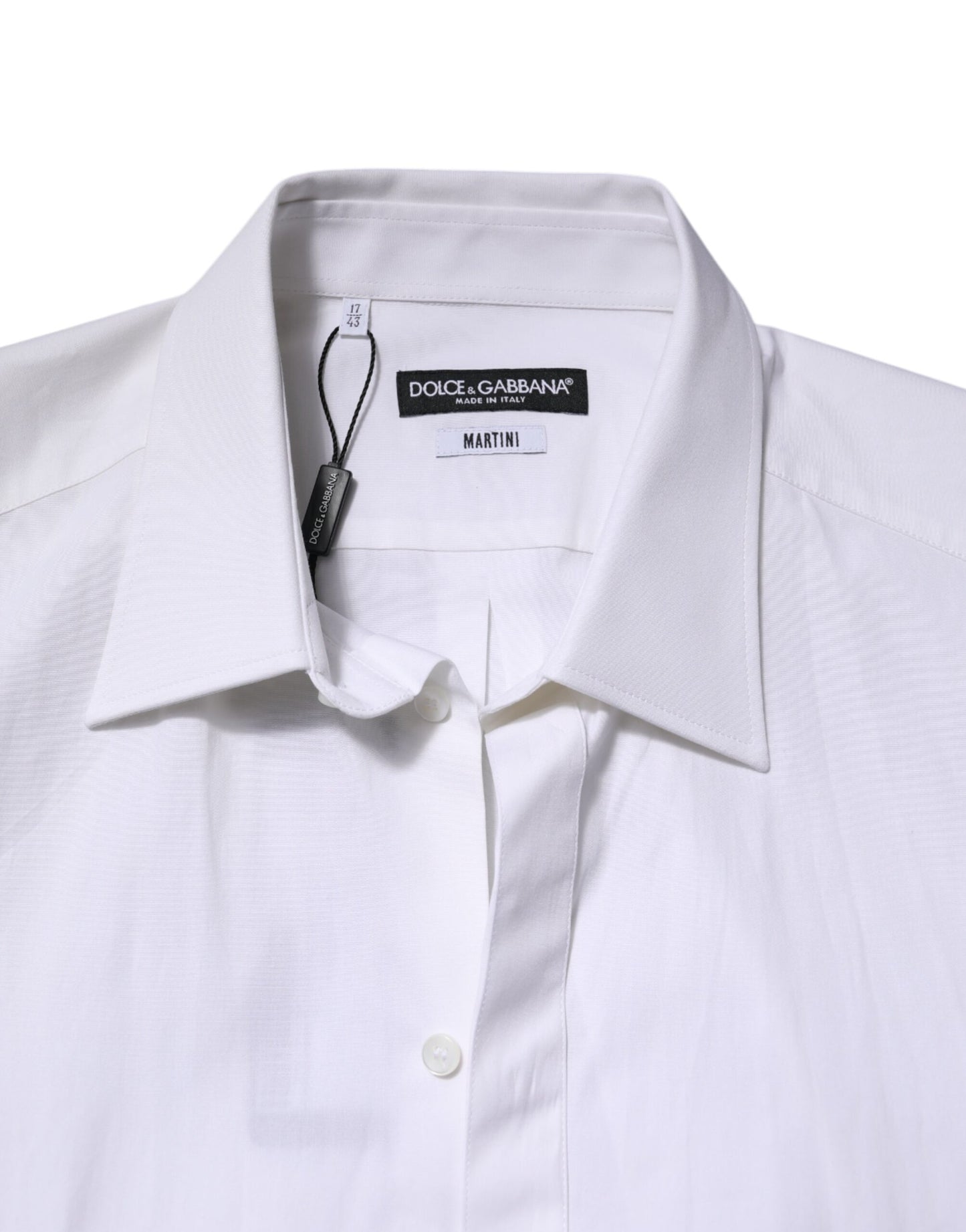 Dolce & Gabbana White MARTINI Long Sleeve Dress Formal Shirt by Dolce & Gabbana