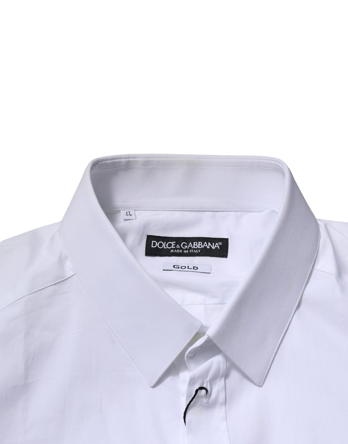 Dolce & Gabbana White GOLD Long Sleeves Dress Formal Shirt by Dolce & Gabbana