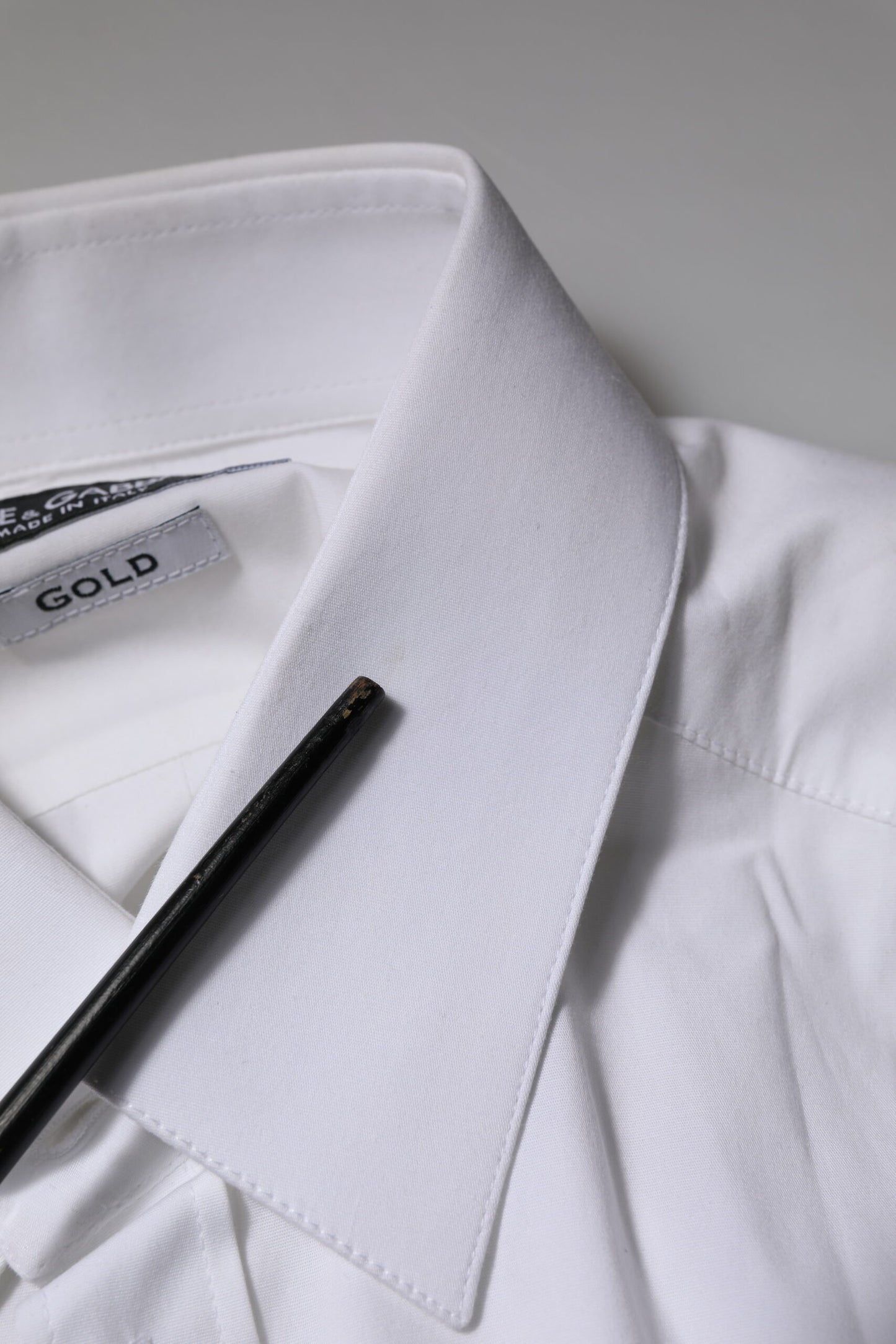Dolce & Gabbana White GOLD Long Sleeves Dress Formal Shirt by Dolce & Gabbana