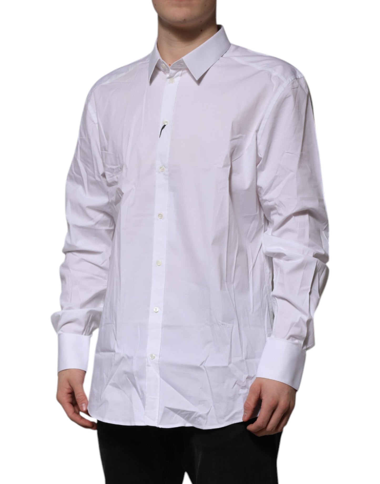 Dolce & Gabbana White GOLD Long Sleeve Dress Formal Shirt by Dolce & Gabbana