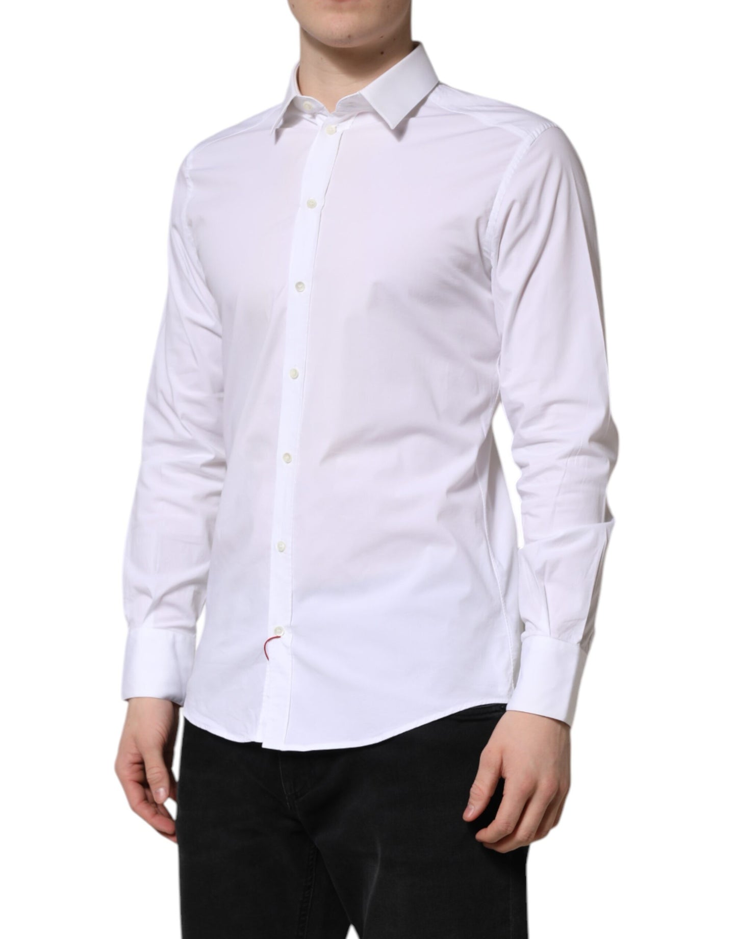 Dolce & Gabbana White GOLD Long Sleeve Dress Formal Shirt by Dolce & Gabbana