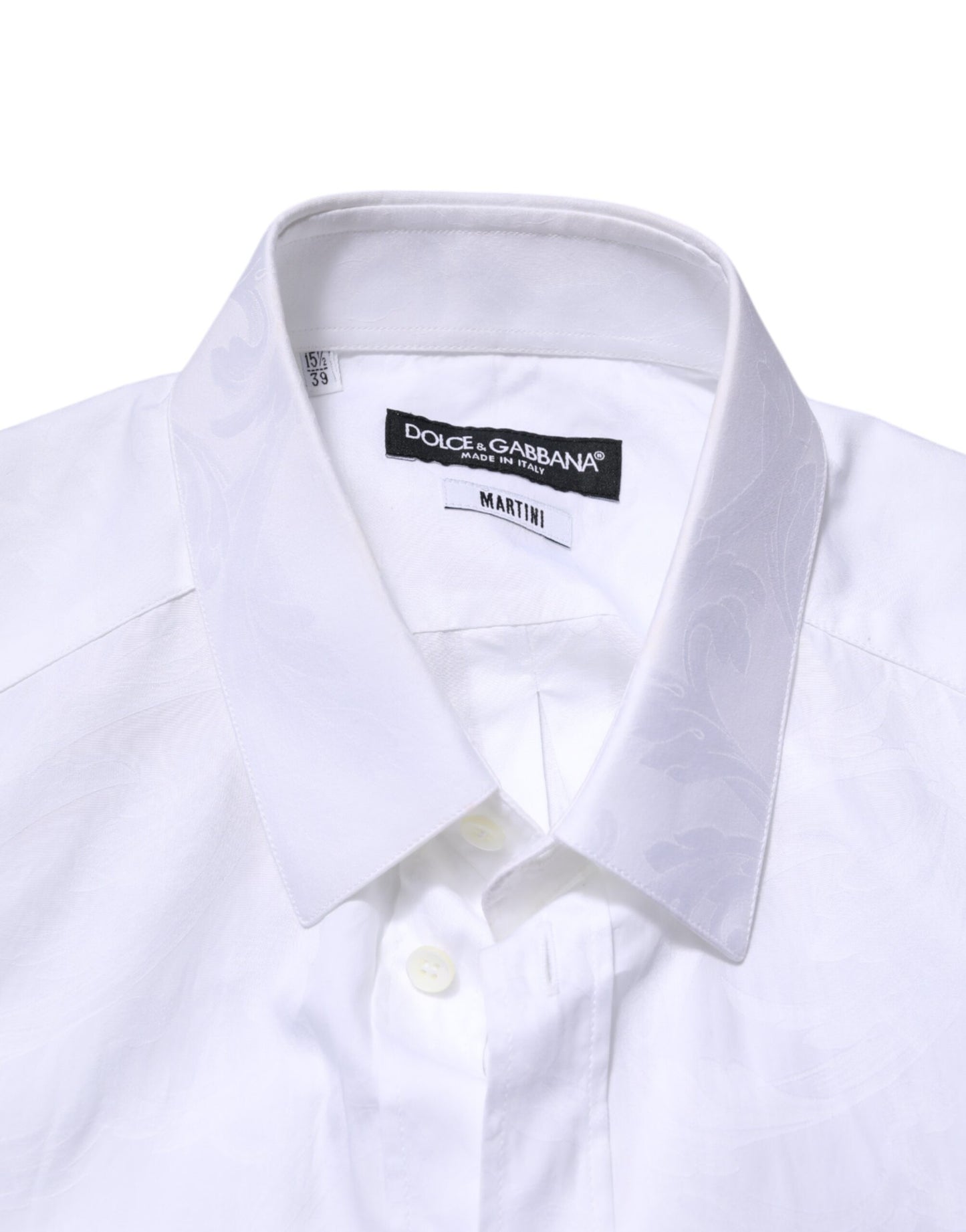 Dolce & Gabbana White MARTINI Cotton Long Sleeve Formal Shirt by Dolce & Gabbana