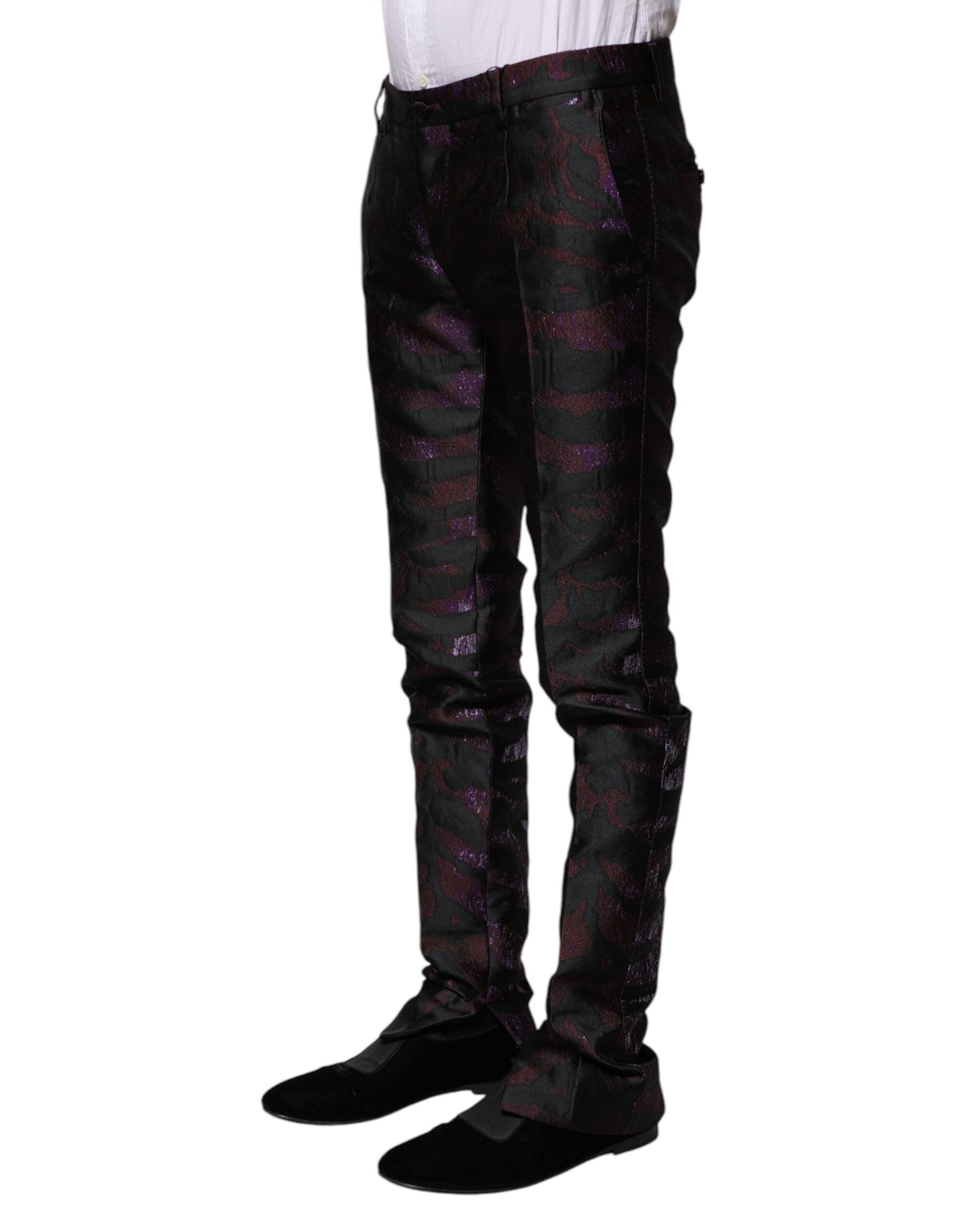 Pantalon à motifs en polyester multicolore Dolce & Gabbana
