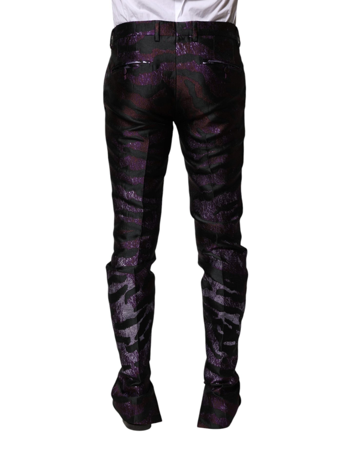 Pantalon à motifs en polyester multicolore Dolce & Gabbana