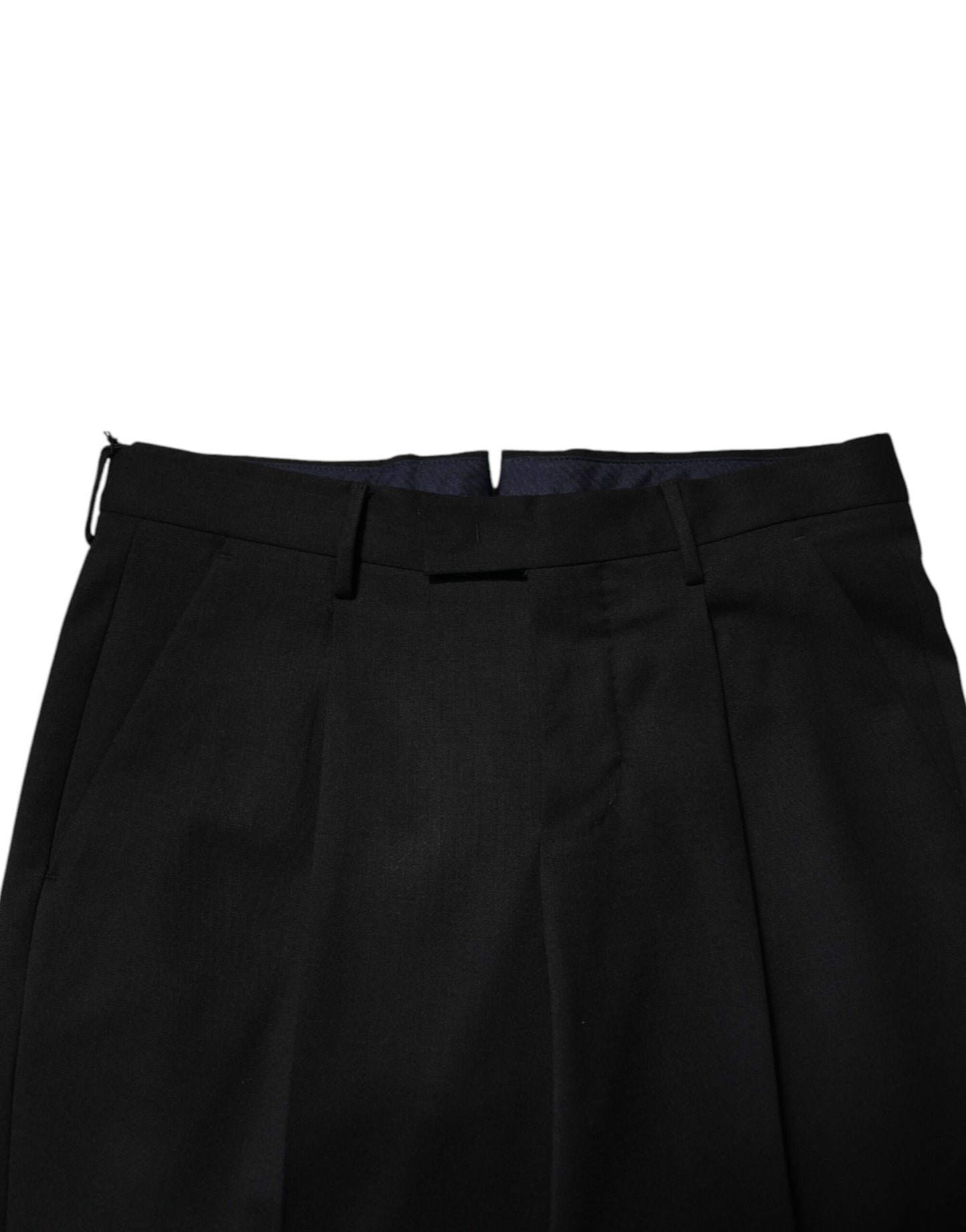 Pantalon habillé fuselé noir uni pour homme PT Torino