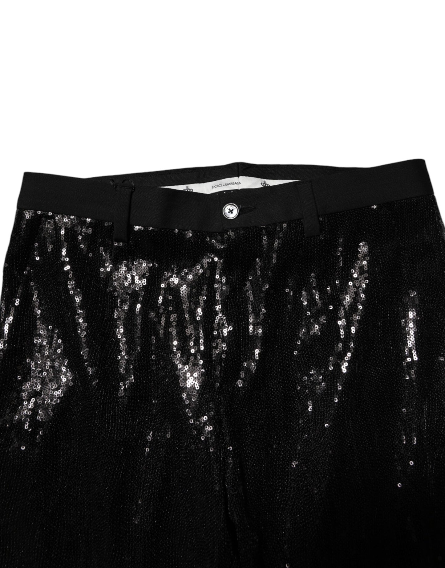Pantalon noir à paillettes Dolce & Gabbana