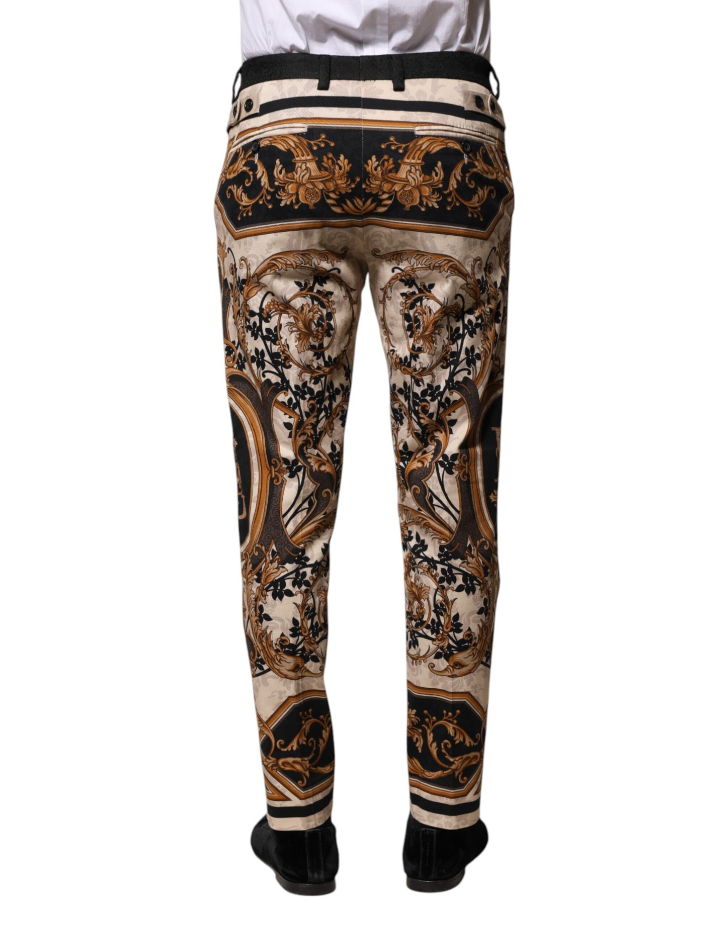 Pantalon habillé à imprimé floral multicolore Dolce & Gabbana