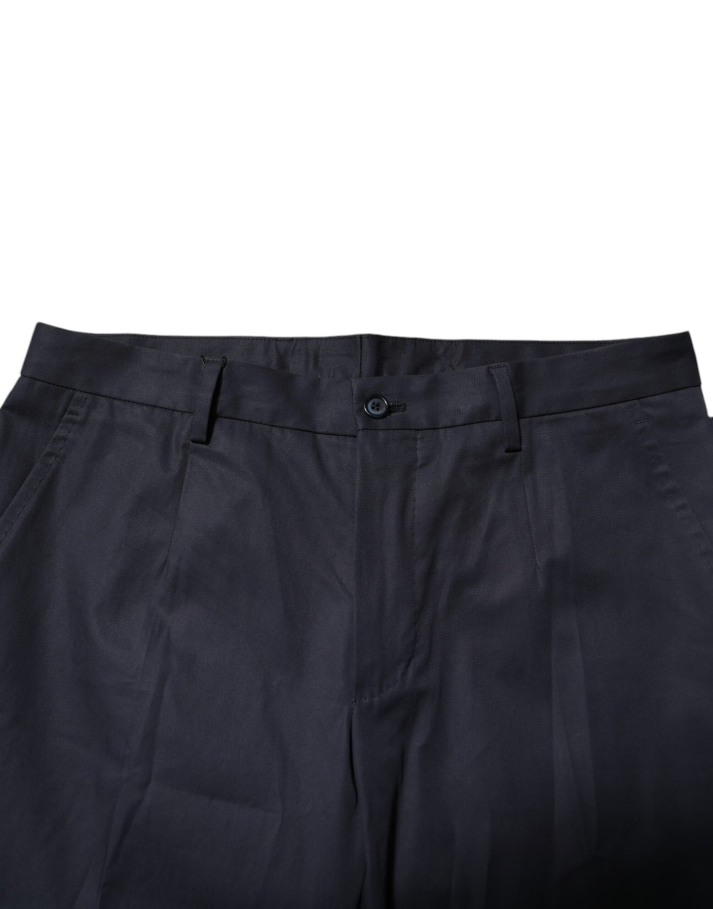 Pantalon habillé en coton bleu foncé Dolce & Gabbana