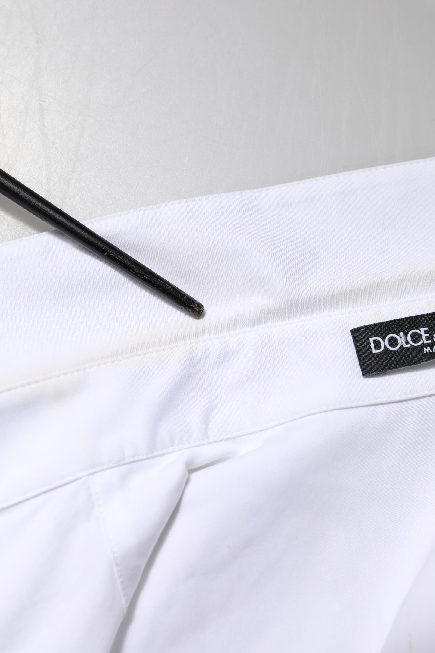 Dolce & Gabbana White Cotton Collared Long Sleeves Blouse Top by Dolce & Gabbana